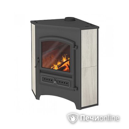 Печь-камин Этна (БКД) угловой беж. 9 кВт (150 кв.м) в Тавде