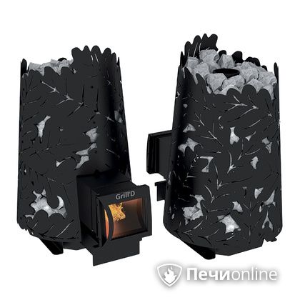Дровяная печь-каменка GrillD Dubravo 180 long black в Тавде