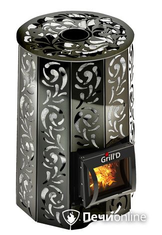 Дровяная печь-каменка GrillD Violet short Жадеит 80 в Тавде