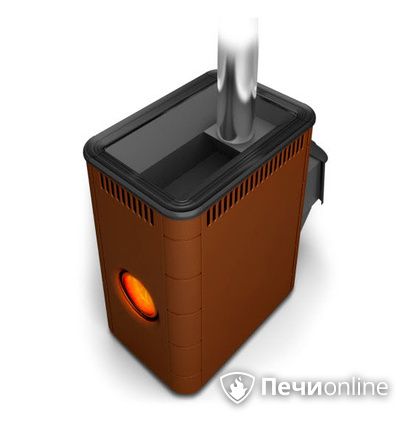 Дровяная банная печь TMF  Аврора Inox ДА Иллюминатор терракота  в Тавде