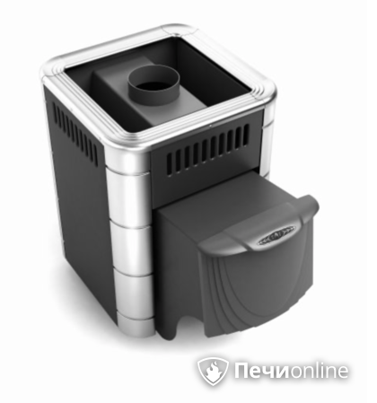 Дровяная банная печь TMF Оса Inox антрацит нержавеющие вставки в Тавде