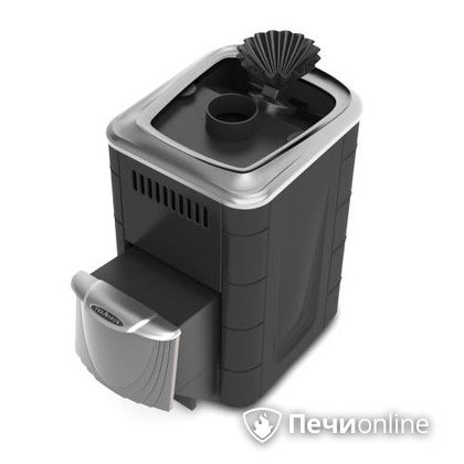 Дровяная банная печь TMF Гейзер Мини 2016 Carbon закрытая каменка нержавеющая дверь антрацит в Тавде