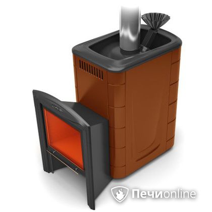 Дровяная банная печь TMF Гейзер 2014 Inox Витра  Терракота в Тавде