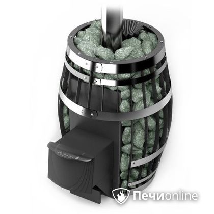 Дровяная банная печь TMF Саяны XXL 2015 Inox с закрытой каменкой и теплообменником дверь антрацит в Тавде